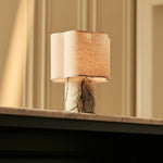 Sisley Green – Ice Green Marble Rechargeable Table Lamp | Cordless, Up to 100 Hours & Linen Blend