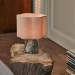 Sisley Green – Ice Green Marble Rechargeable Table Lamp | Cordless, Up to 100 Hours & Linen Blend