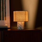 Sisley Medium Arabescato Marble Rechargeable Table Lamp