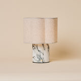 Sisley Medium Arabescato Marble Rechargeable Table Lamp