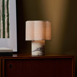 Sisley Medium Calacatta Vionaro White Marble Rechargeable Table Lamp