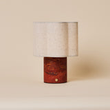 Sisley Medium Red Travertine Rechargeable Table Lamp