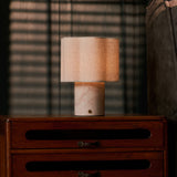 Sisley Medium Rosa Aurora Marble Rechargeable Table Lamp