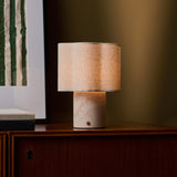 Sisley Medium Rosa Aurora Marble Rechargeable Table Lamp