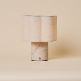 Sisley Medium Rosa Aurora Marble Rechargeable Table Lamp