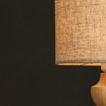 Oliver Wooden Lamp with Beige Shade | Elegant Geometric Design for Your Home Tavellio