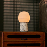 Sol Medium Arabescato Marmor und Alabaster Kabellose Tischlampe