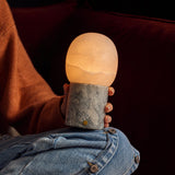 Sol Medium Bianco Statuarietto Marbre & Albâtre Lampe de table rechargeable