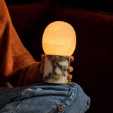 Sol Medium Calacatta Viola Marbre & Albâtre Lampe de table rechargeable