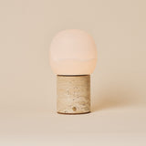 Sol Medium Classic Travertine Travertin & Albâtre Lampe de table rechargeable