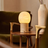 Sol Medium Classic Travertine Travertin & Albâtre Lampe de table rechargeable