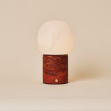 Sol Medium Red Travertine Travertin & Albâtre Lampe de table rechargeable