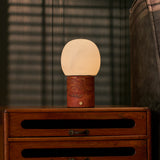 Sol Medium Red Travertine Travertin & Albâtre Lampe de table rechargeable