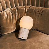 Sol Medium Rosa Aurora Marbre & Albâtre Lampe de table rechargeable