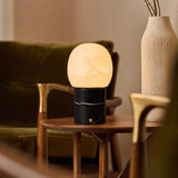Sol Medium Nero Marquina Marbre & Albâtre Lampe de table rechargeable