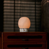 Sol Small Arabescato Marble and Alabaster Rechargeable Table Lamp