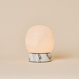 Sol Small Arabescato Marble and Alabaster Rechargeable Table Lamp