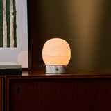 Sol Small Arabescato Marble and Alabaster Rechargeable Table Lamp