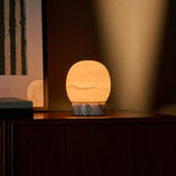 Sol Small Arabescato Marble and Alabaster Rechargeable Table Lamp