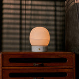 Sol Small Bianco Statuarietto Marble and Alabaster Rechargeable Table Lamp