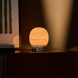 Sol Small Calacatta Vionaro White Marble and Alabaster Rechargeable Table Lamp