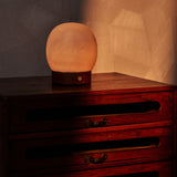 Sol Petit Châtaigne lampe de table en bois & albâtre rechargeable