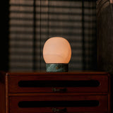 Sol Small Ice Green Marble and Alabaster Rechargeable Table Lamp