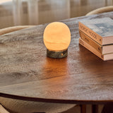 Sol Small Ice Green Marble and Alabaster Rechargeable Table Lamp