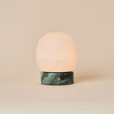 Sol Small Ice Green Marble and Alabaster Rechargeable Table Lamp