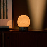 Sol Small Ice Green Marble and Alabaster Rechargeable Table Lamp