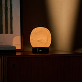 Sol Petit Nero Marquina Marbre & Albâtre Lampe de table rechargeable