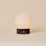Sol Small Rosso Levanto Marble and Alabaster Rechargeable Table Lamp
