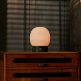 Sol Small Verde Alpi Marble and Alabaster Rechargeable Table Lamp