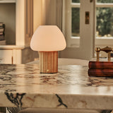 Sophie Light Brown Rechargeable Table Lamp | Modular Lampshade, Dimmable & 3 Light Colors