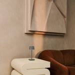Sarphati Mini Mouse Grey Cordless Table Lamp Perfect for Hospitality Industry – Wireless Rechargeable via Charging Station, Dimmable Lamp & 3 Light Modes Tavellio