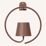 Cielo Dark Brown Rechargeable Metal Wall Lamp – Cordless, Dimmable, and Stylish Tavellio