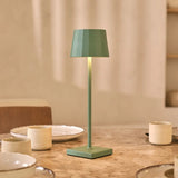 Wouter Sage Green Rechargeable Table Lamp – Wireless Charging, Dimmable, 120-Hour Battery Life Tavellio
