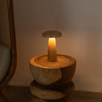 Lennart Wooden Table Lamp – Rechargeable, Dimmable & Cordless Lighting Tavellio