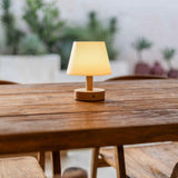 Teddy Light Brown Wooden Rechargeable Table Lamp – Dimmable, USB-C, 100-Hour Battery Life