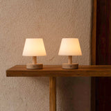 Teddy Light Brown Wooden Rechargeable Table Lamp – Dimmable, USB-C, 100-Hour Battery Life