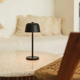 Anton black - Rechargeable iron table lamp Tavellio