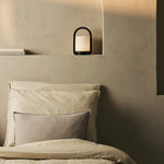 George Dark Brown Wooden Lamp – Rechargeable, Dimmable & Portable