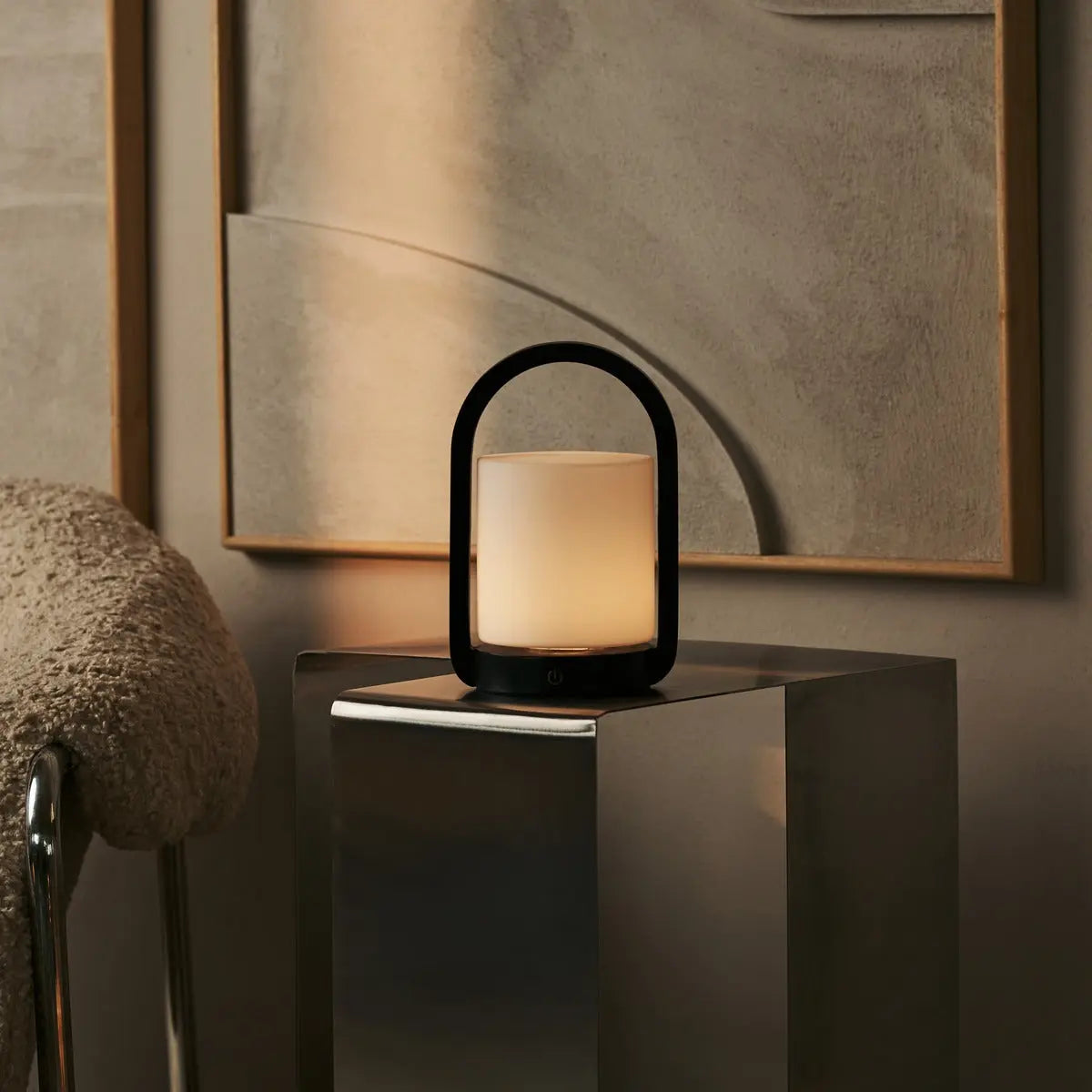 George Dark Brown Wooden Lamp – Rechargeable, Dimmable & Portable