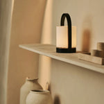 George Dark Brown Wooden Lamp – Rechargeable, Dimmable & Portable