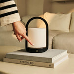 George Dark Brown Wooden Lamp – Rechargeable, Dimmable & Portable