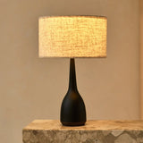 Jacob Black Lamp with Beige Shade – Elegant & Warm Lighting Tavellio