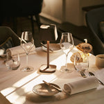 Ava Mocha Brown Rechargeable Table Lamp | Cordless & Dimmable