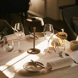 Luca Mocha Brown - USB Rechargeable Lamp l Minimalist, Playful & Dimmable