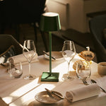 William Pine Green Rechargeable Table Lamp – USB-C, Dimmable, 120-Hour Battery