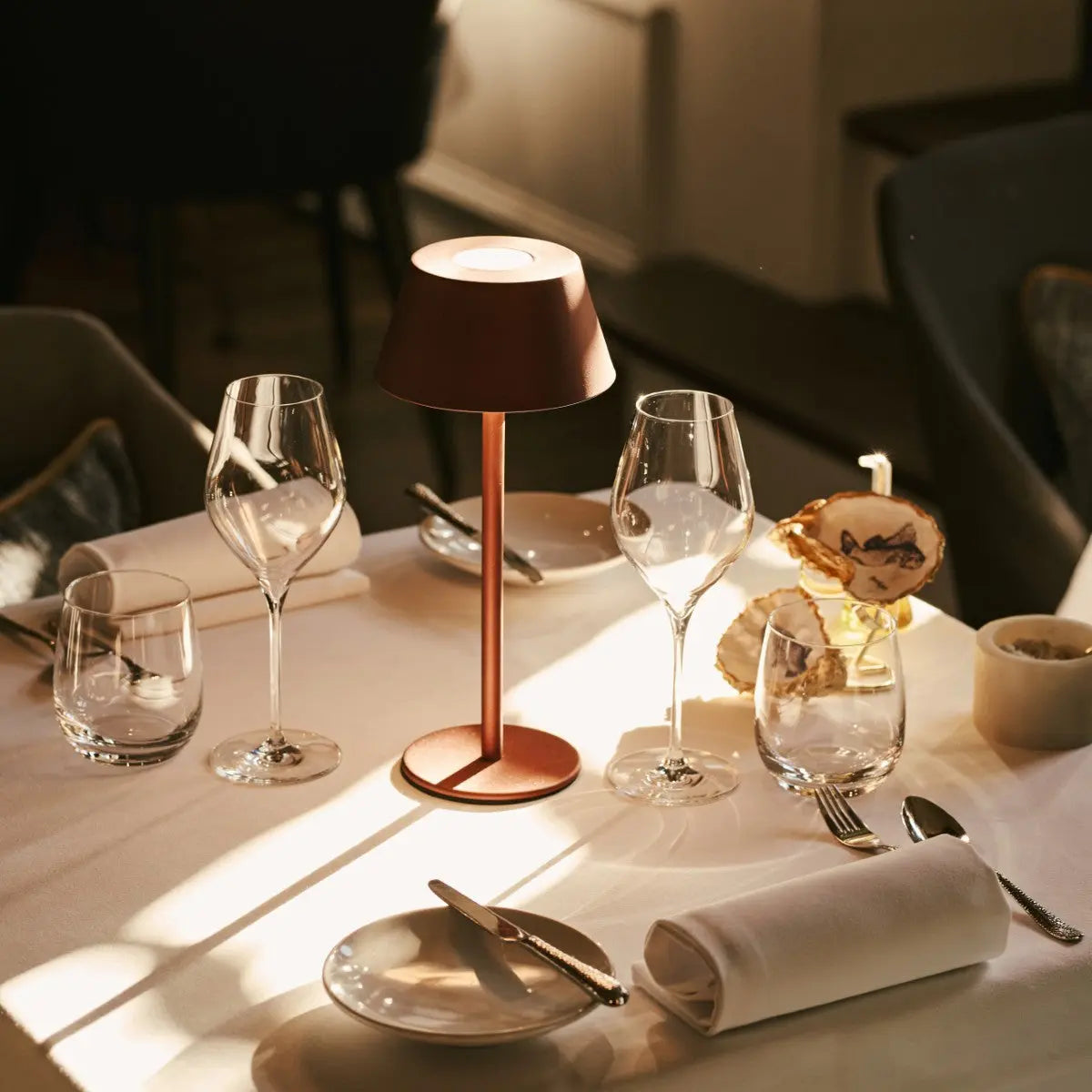 Milou Bronze - Table lamp without Cable l Modern, Design & 3 Light modes